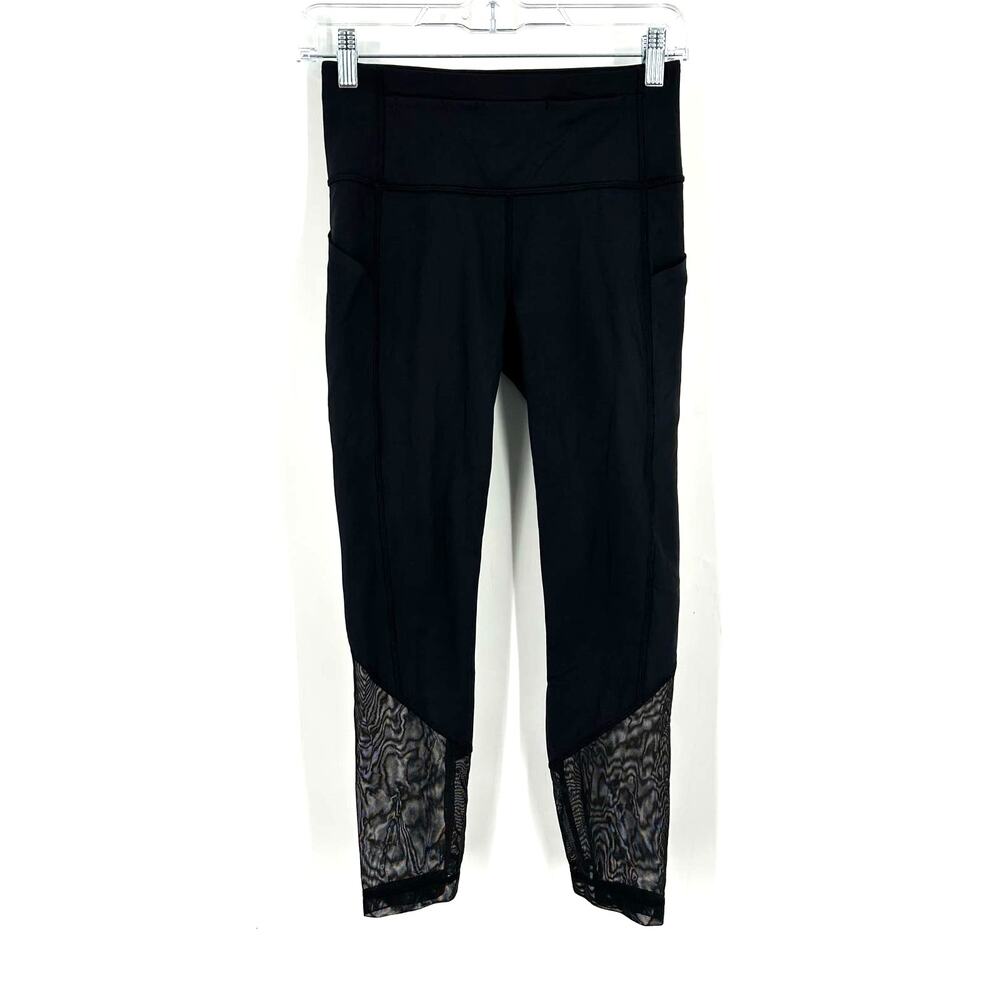 Lululemon Pace Rival Crop‎ Marathon Leggings Black Size 4